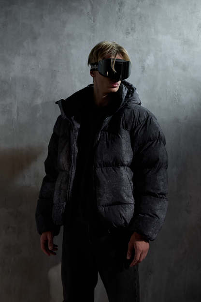 Пуховик Farfie Asphalt Black logo 2.0