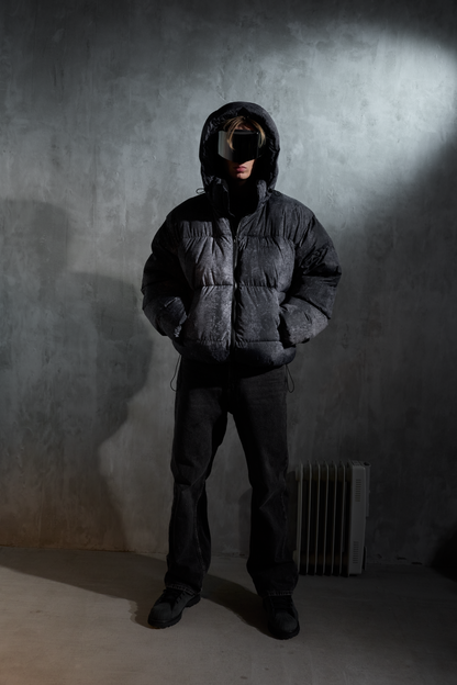 Пуховик Farfie Asphalt Black logo 2.0