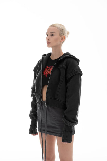 Detachable Sleeves Ripped (Black)