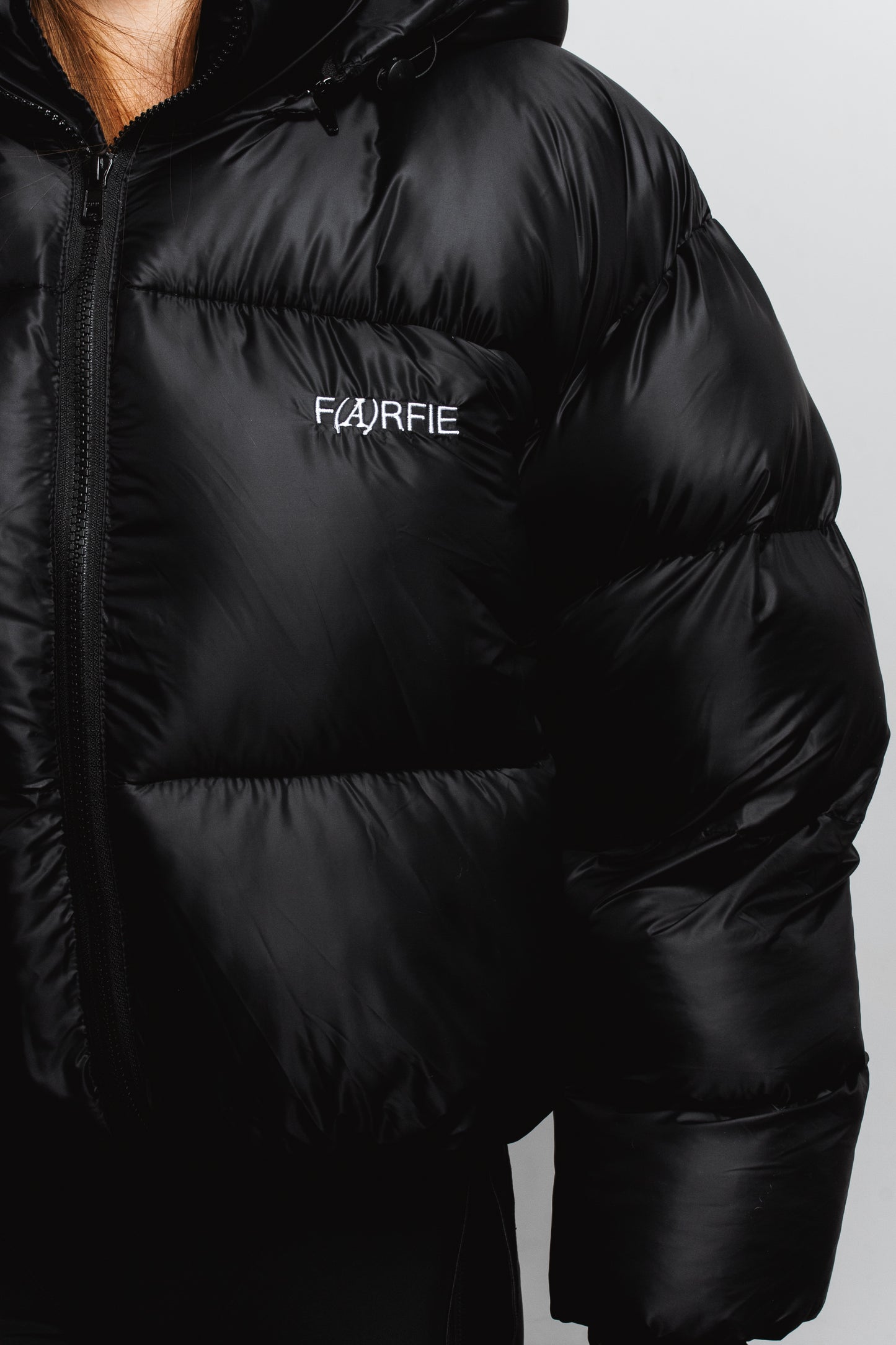 Пуховик Farfie Crop White Logo 2.0