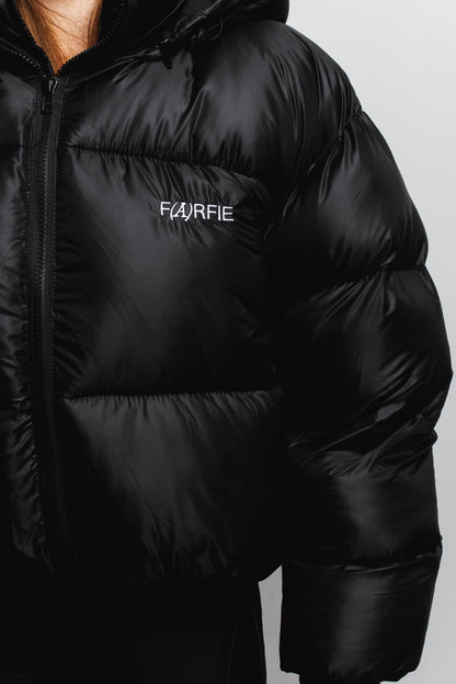 Пуховик Farfie Crop White Logo 2.0