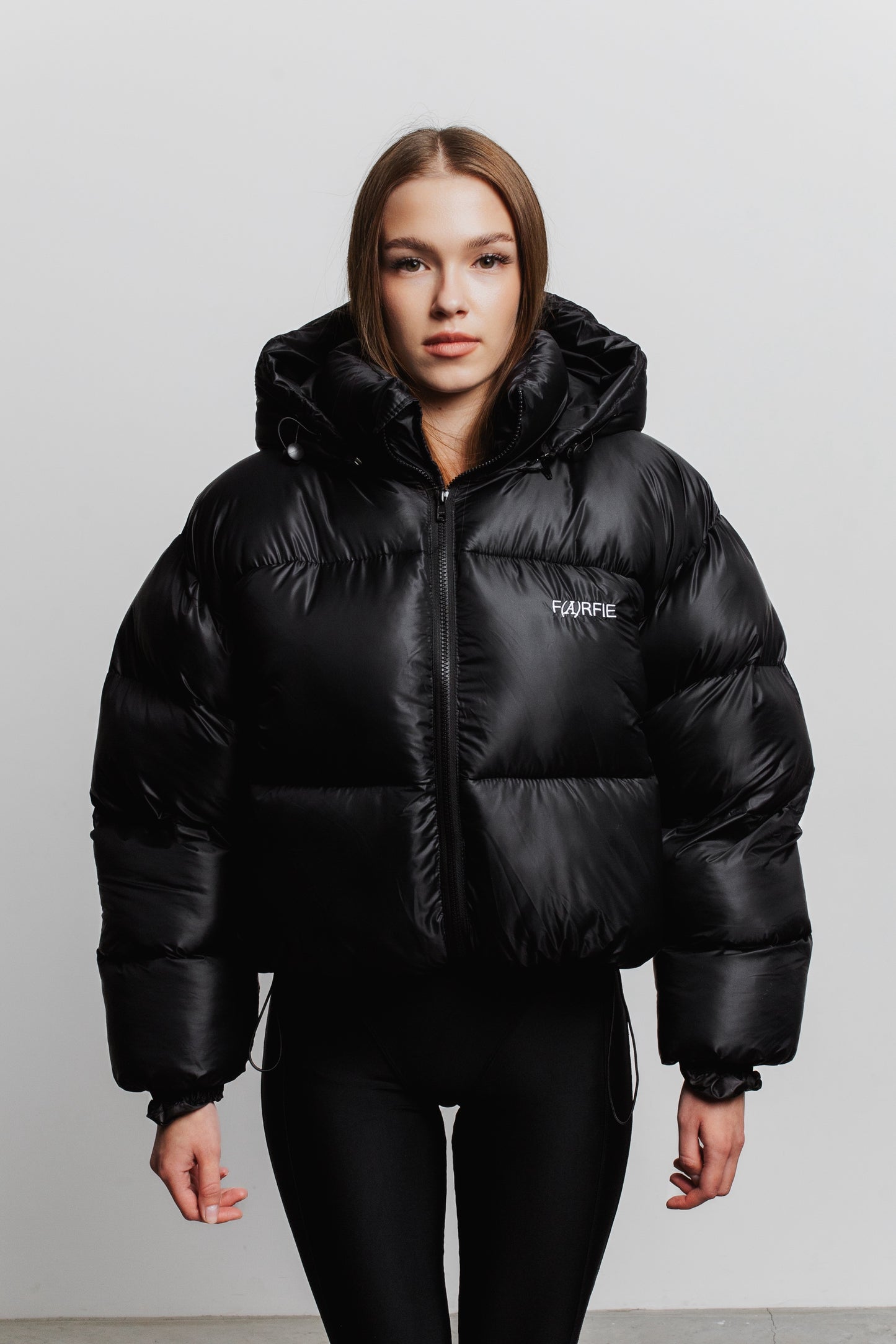 Пуховик Farfie Crop White Logo 2.0