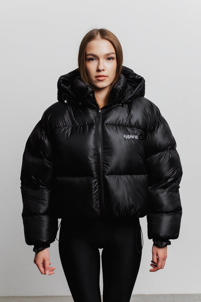 Пуховик Farfie Crop White Logo 2.0