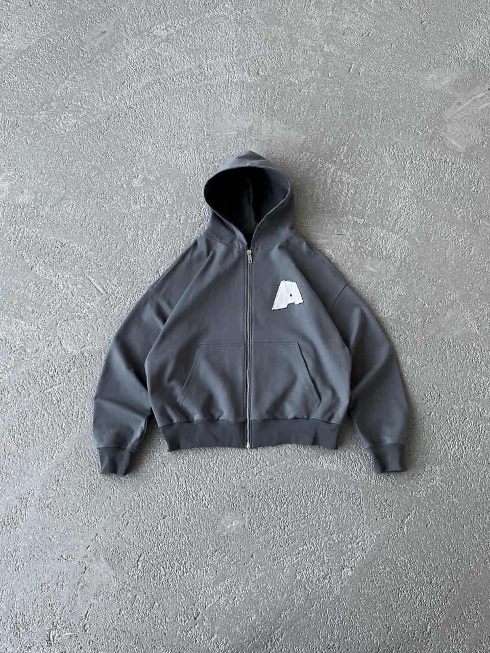 Зіп худі Patched Path (Grey)
