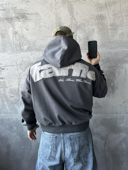 Зіп худі Patched Path (Grey)